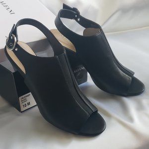 Alfani Women's Jalenne Leather Peep Toe Ankle Strap Sandals - 10 M